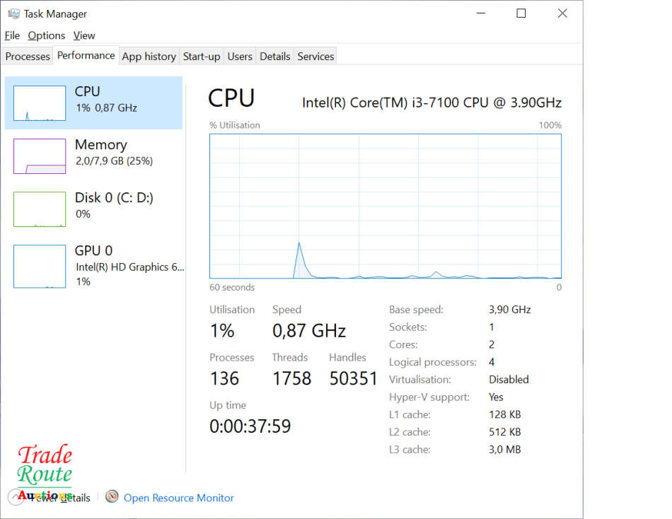 HP 290 G1 MT Desktop Computer | Core i3 7100 3.9Ghz | 8GB RAM | 500GB HDD