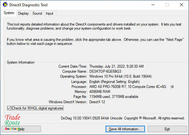HP EliteDesk 705 G1 SFF Desktop Computer | AMD A8 PRO 7600B R7 3.1GHZ | 4GB RAM | 2TB HDD