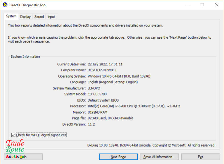 LENOVO M700 SFF Desktop PC Computer | CORE i7 6700 6th Gen 3.4GHz | 8GB RAM | 256GB SSD