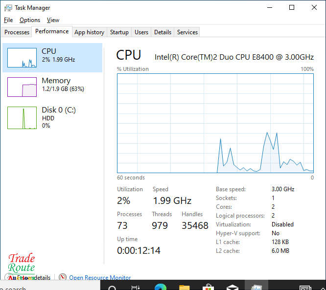 HP Compaq dc7900 Convertible Minitower PC - Intel Core 2 Duo E8400 CPU @ 3.0GHz 2GB RAM 160GB HDD