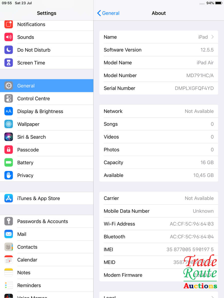 Apple iPad Air 9.7-inch | MD792HC/B | 32GB | WiFi + 4G CELLULAR | A1475 | RETINA DISPLAY
