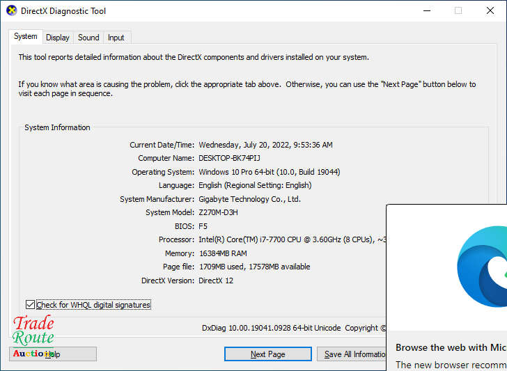 Gigabyte Z270M-D3H Gaming PC | Core i7 7700 7th Gen 3.6GHz | 16GB RAM | 1TB HDD
