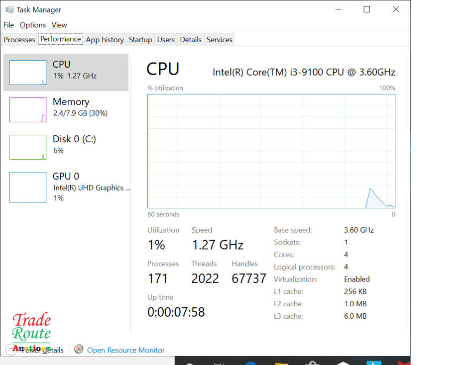 Lenovo V530s SFF Small form factor Desktop PC | CORE i3 9100 9th Gen 3.6GHz | 8GB RAM | 1TB HDD
