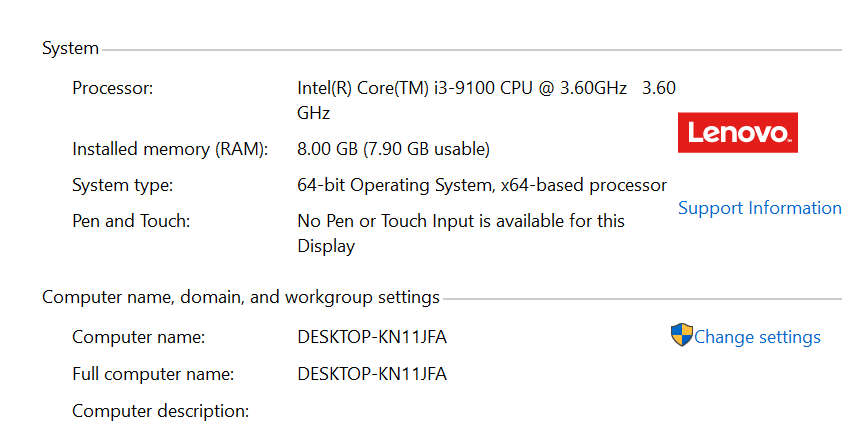 Lenovo V530s SFF Small form factor Desktop PC | CORE i3 9100 9th Gen 3.6GHz | 8GB RAM | 1TB HDD