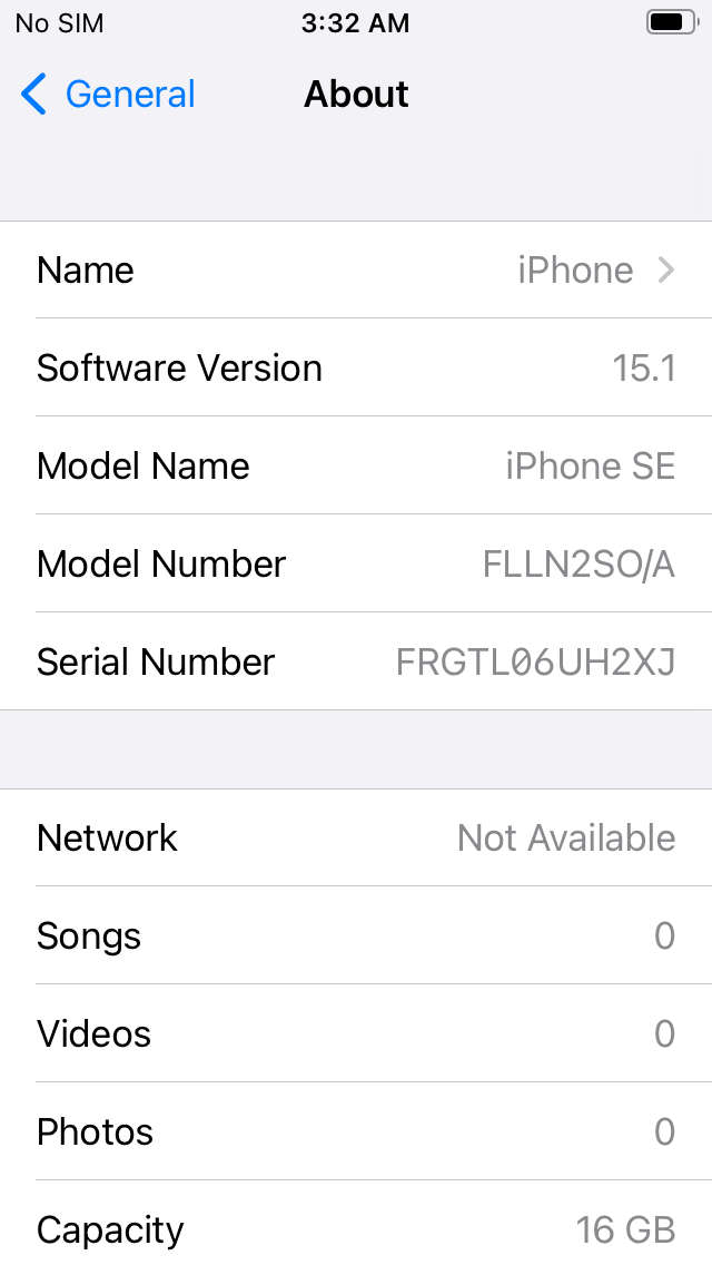 APPLE IPHONE SE | FLLN2SO/A | A1723 | FINGERPRINT ID | SMART PHONE