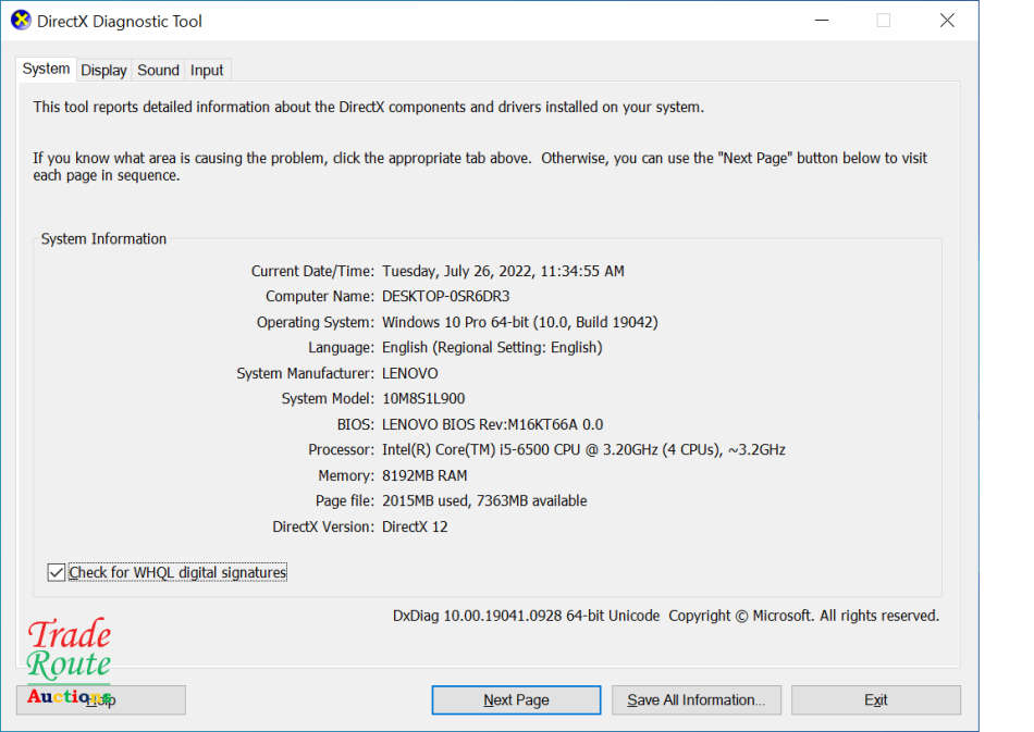 LENOVO M700 SFF Desktop PC Computer | CORE i5 6500 6th Gen 3.2GHz | 8GB RAM | 256GB SSD