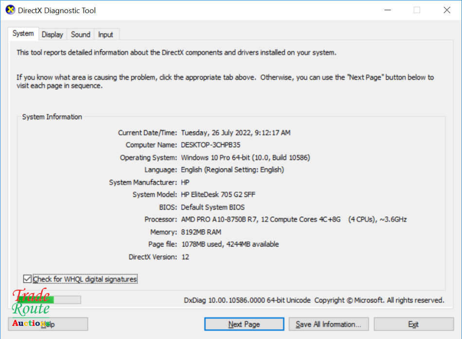 HP EliteDesk 705 G2 SFF Desktop Computer | AMD PRO A10 8750B R7 3.6GHZ | 8GB RAM | 1TB HDD
