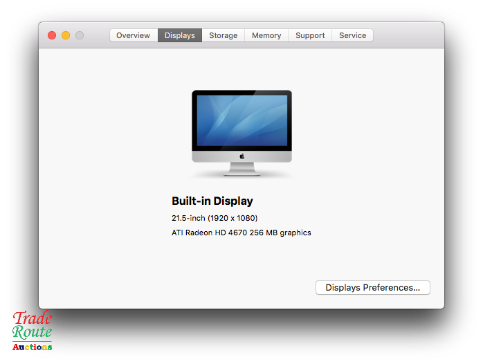 Apple iMAC 21.5 INCH Computer AIO Core i3 3.06Ghz | 12GB RAM | 500GB HDD - [ NOISY FAN ]