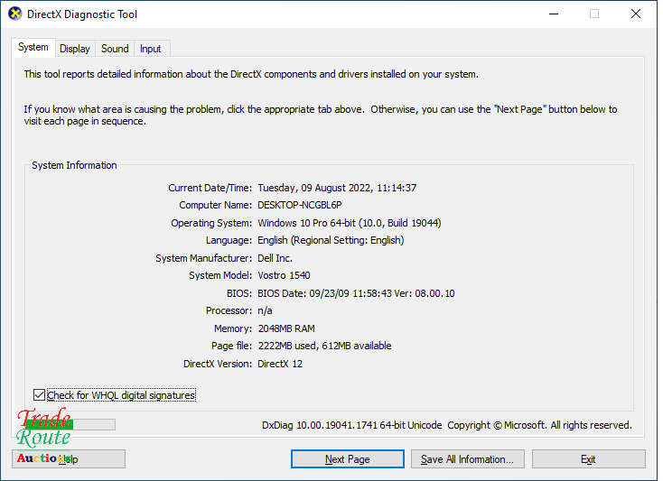 DELL VOSTRO 1540 15.6` LAPTOP | CORE i3 M370 2.4GHZ | 2GB RAM | 500GB HDD