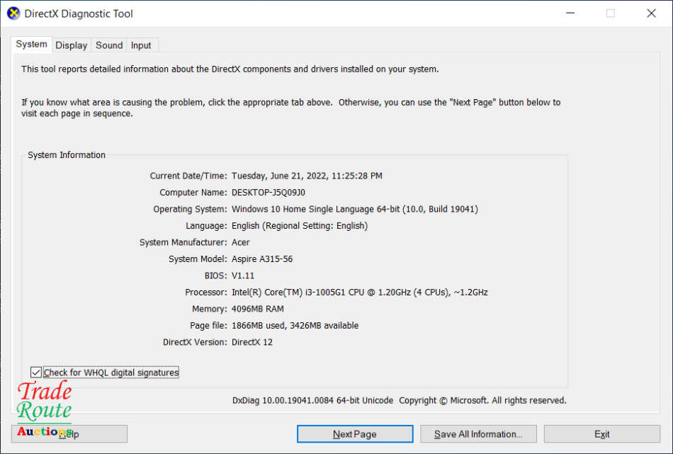 10th Generation | Acer Aspire 3 A315-56 15.6" Laptop | Core i3 1005G1 | 4GB RAM | 1TB HDD