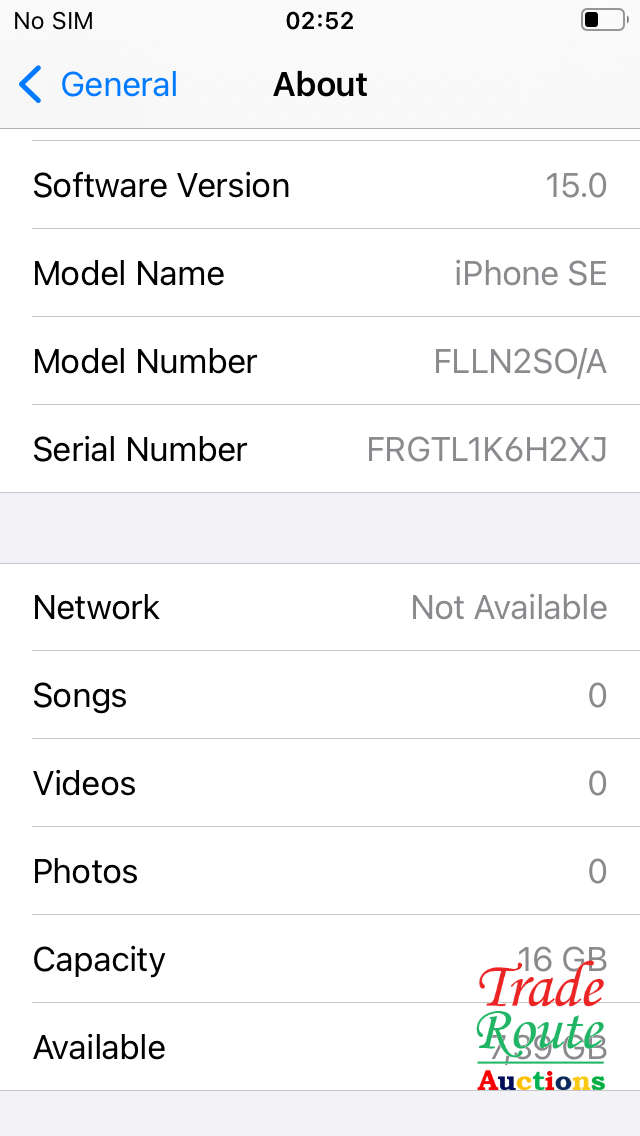 APPLE IPHONE SE | FLLN2SO/A | A1723 | FINGERPRINT ID | SMART PHONE - Late Entry ** R 1 Bargain **