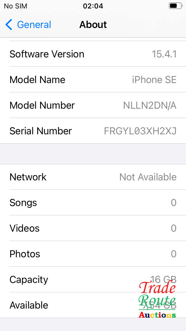 APPLE IPHONE SE | NLLN2DN/A | A1723 | FINGERPRINT ID | SMART PHONE