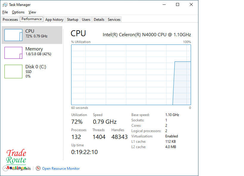 ASUS VIVOBOOK 14 X407MA 14` INCH NOTEBOOK | Celeron N4000 1.1 GHZ | 4GB RAM | 480GB SSD