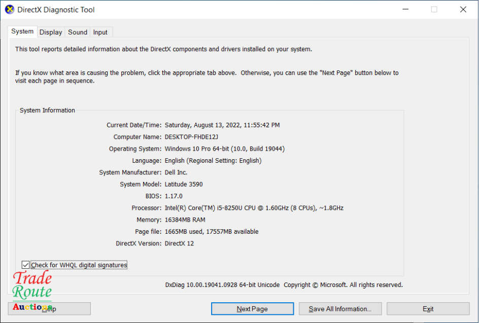 Dell Latitude 3590 Intel Core i5-8250U 1.60GHz Quad Core 15.6` Full HD (1920x1080) Laptop 16GB/256GB