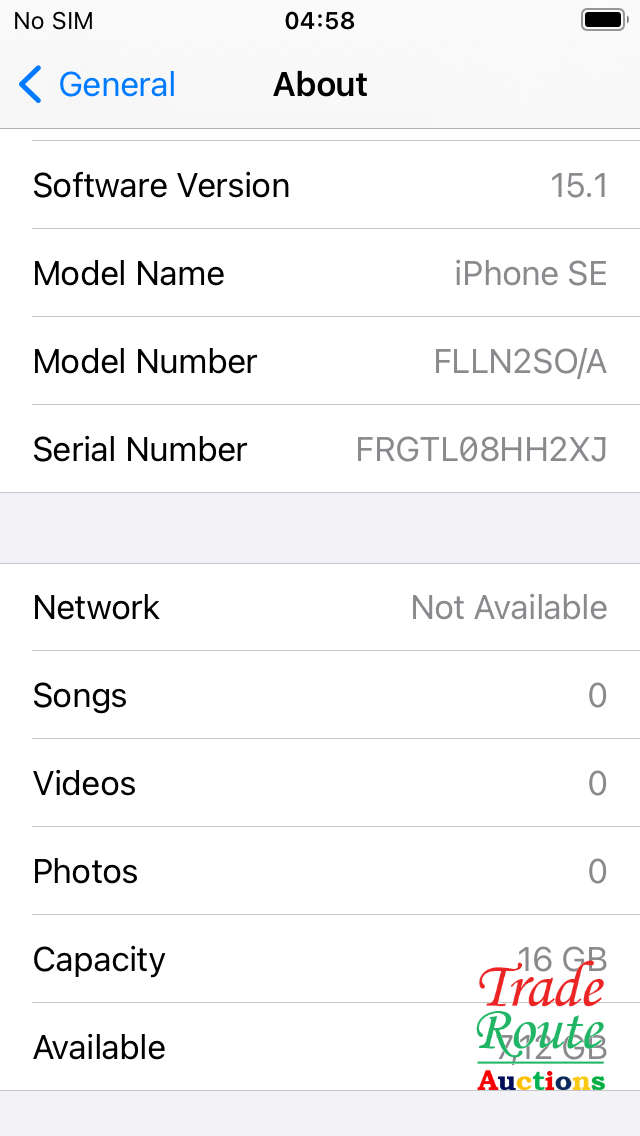 APPLE IPHONE SE | FLLN2SO/A | A1723 | FINGERPRINT ID | SMART PHONE