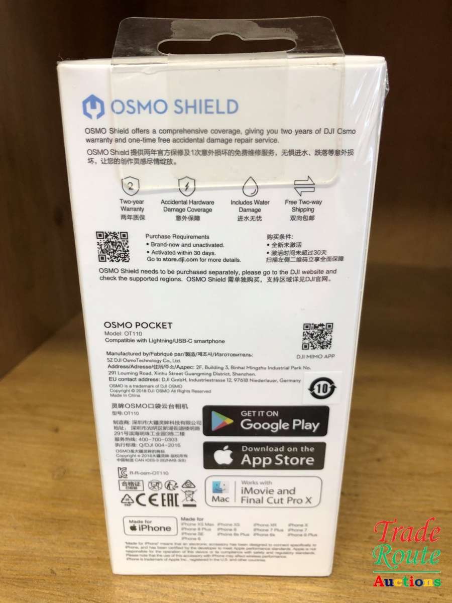 DJI Osmo Pocket OT110 - Handheld 3-Axis Gimbal Stabilizer with  Camera 12 MP 1/2.3 CMOS 4K60 Video