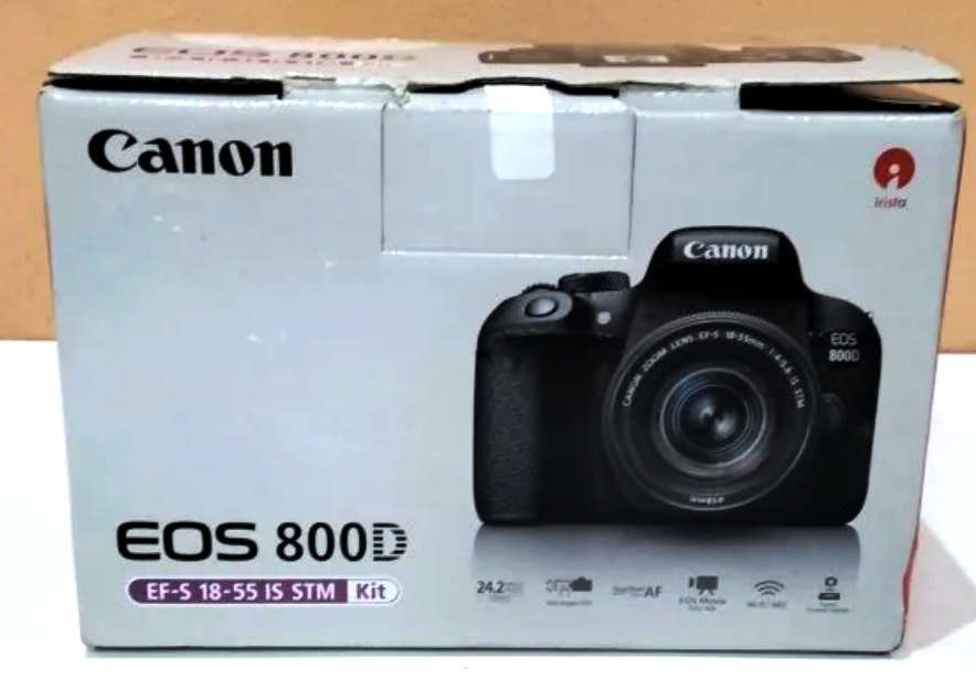 Canon EOS 800D DSLR with 18-55mm f/4-5.6 IS STM Lens in Box