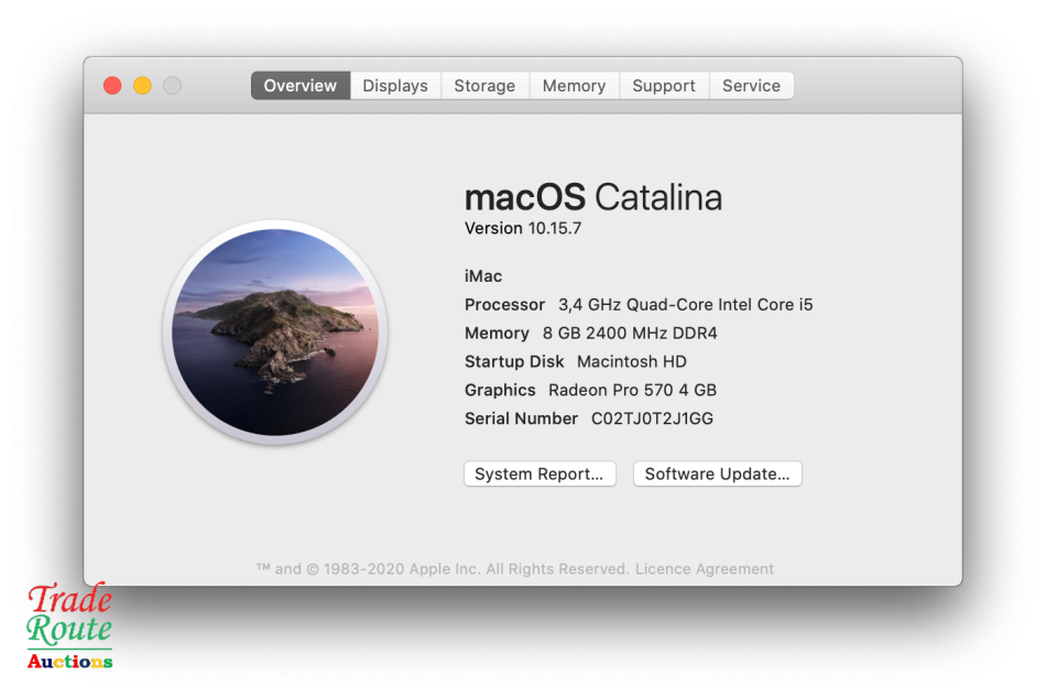 Apple iMAC Retina 5K Display 2017 | 27 INCH | Core i5 3.4GHz * RADEON PRO 570 4GB GRAPHICS