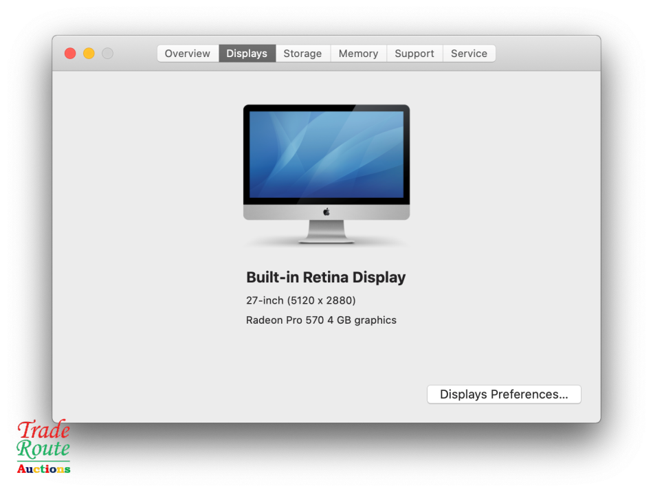 Apple iMAC Retina 5K Display 2017 | 27 INCH | Core i5 3.4GHz * RADEON PRO 570 4GB GRAPHICS