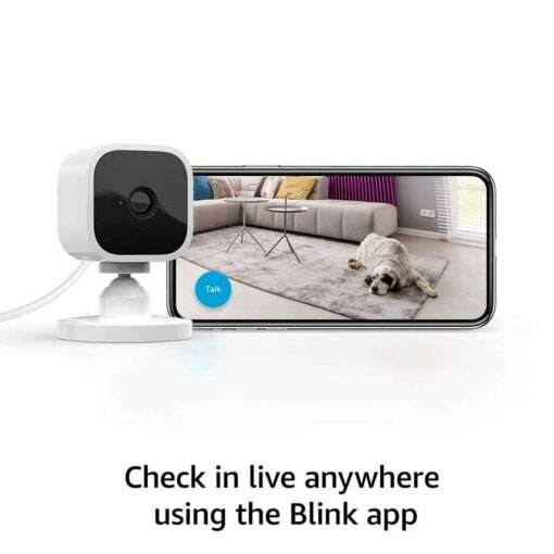 Amazon Blink Mini  Alexa Smart Compact indoor plug-in security camera, HD Video