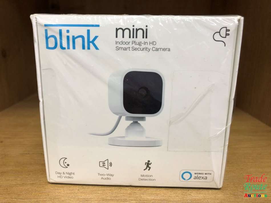 Amazon Blink Mini  Alexa Smart Compact indoor plug-in security camera, HD Video