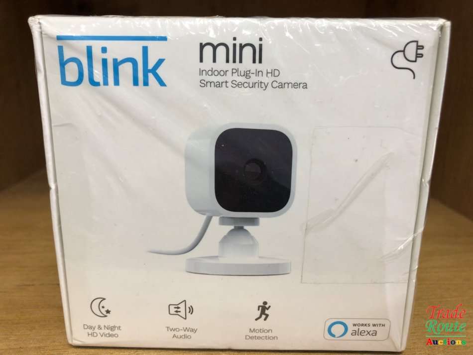 Amazon Blink Mini  Alexa Smart Compact indoor plug-in security camera, HD Video