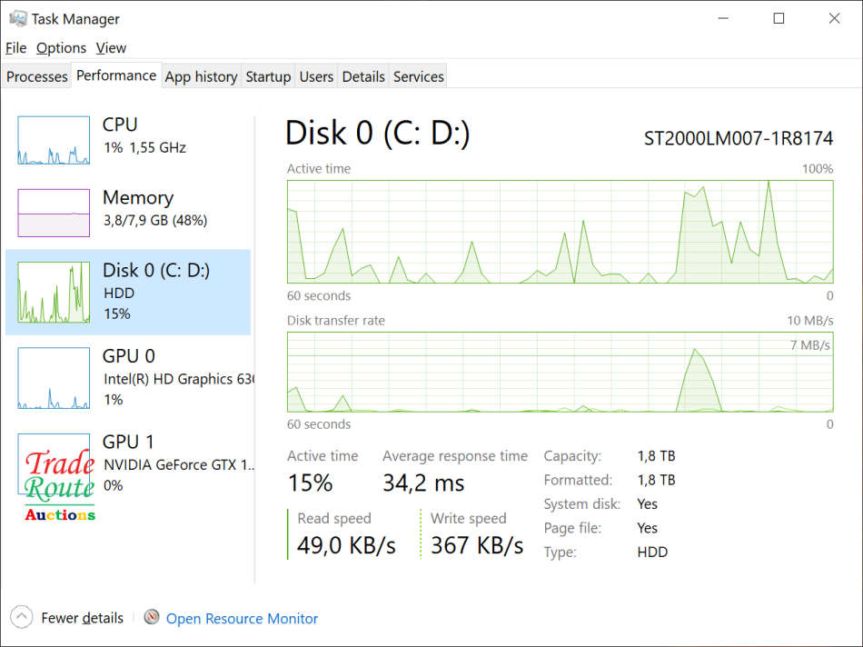 Lenovo Legion Y520 80WK 15.6` Gaming Laptop | Core i5 7300HQ 7th Gen 2.5Ghz | 8GB RAM | 2TB HDD