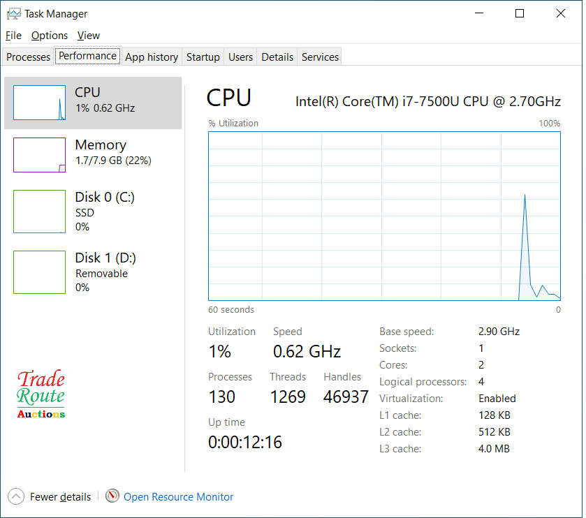 Dell Vostro 5568 15.6` LAPTOP | Intel Core i7 7th Gen | 8GB | 250GB | Nvidia 940MX 4GB | LOW BATTERY
