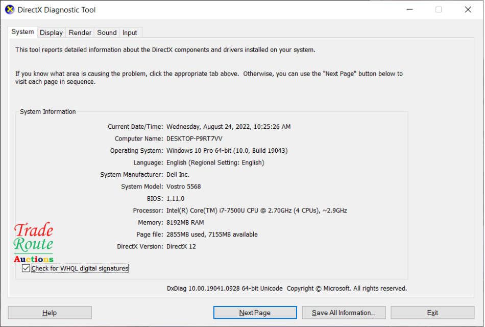 PLZ READ - Dell Vostro 5568 15.6" LAPTOP | Intel Core i7 7500U 7th Gen 2.7GHz | 8GB RAM | 256GB SSD