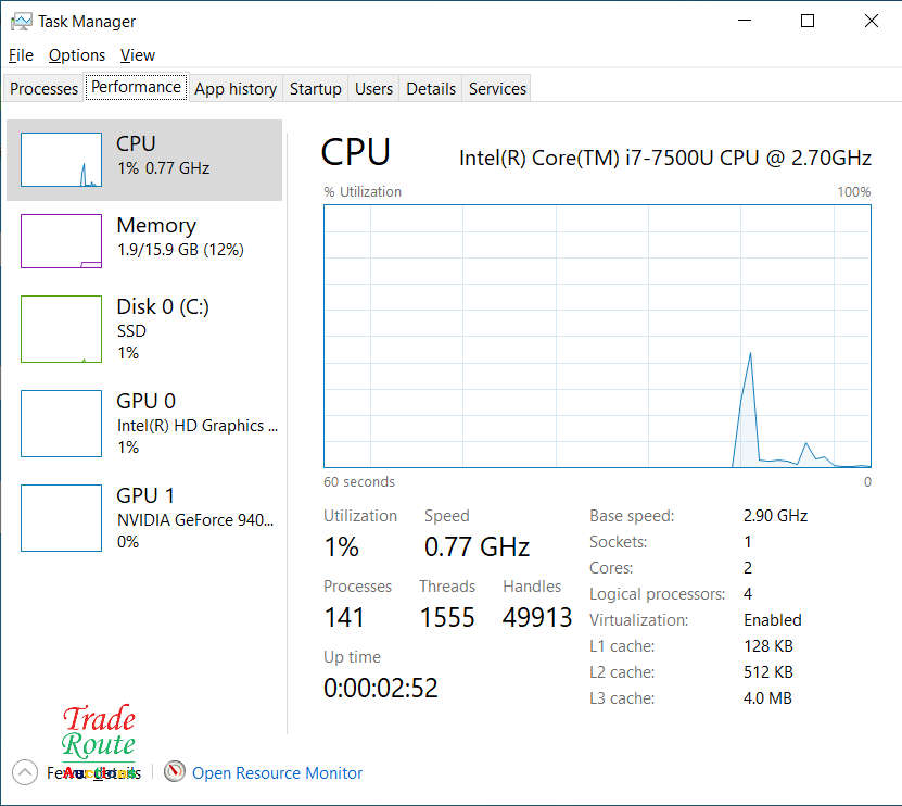 Dell Vostro 5568 15.6` LAPTOP Core i7 7500U 7th Gen 2.7GHz 16GB RAM 250GB SSD [ FAULTY BATTERY ]