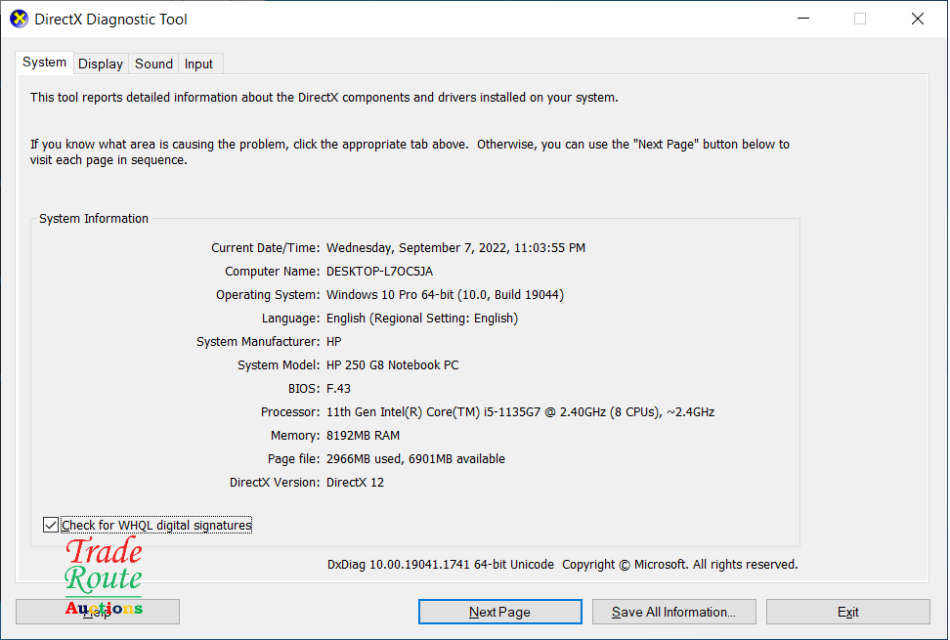 HP 250 G8 15.6 Inch Full HD Notebook | CORE i5 1135G7 11th Gen 2.4GHZ | 8GB RAM | 256GB SSD