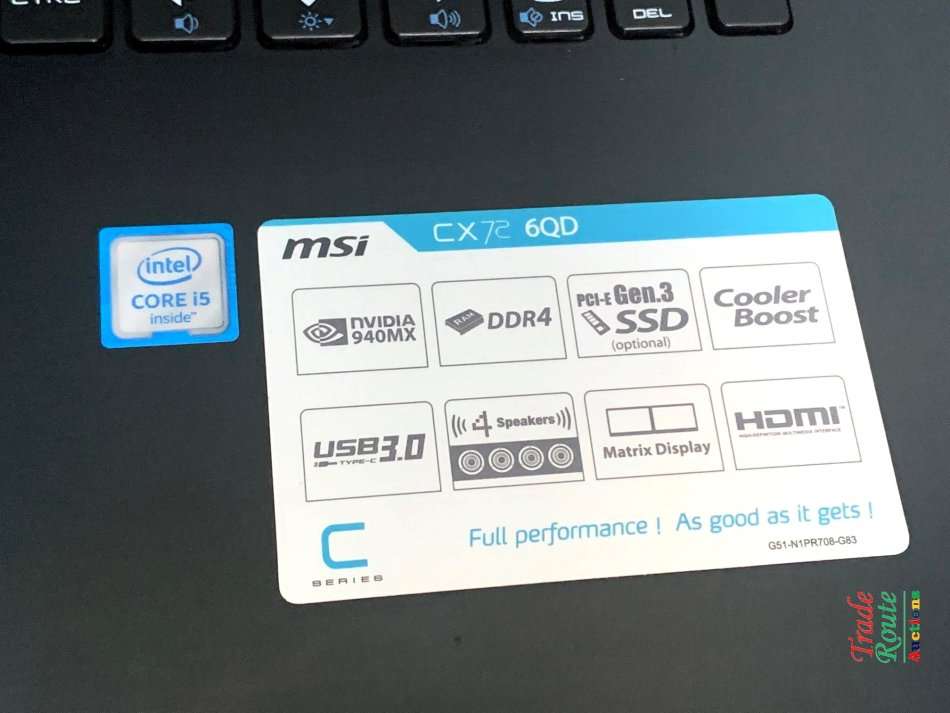 MSI CX72 6QD 17.3 inch i7 Gaming Laptop | Nvidia 940MX Graphics | Monster