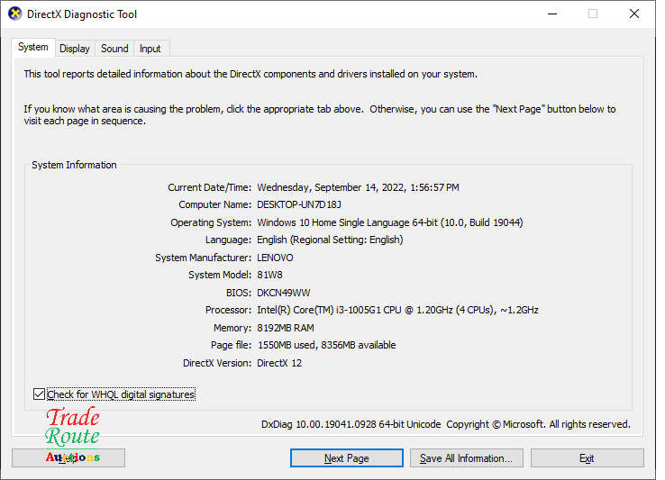 LENOVO IDEAPAD S145 81W8 15.6` LAPTOP | CORE i3 1005G1 10th Gen @ 1.2GHZ  | 8GB RAM | 1TB HDD