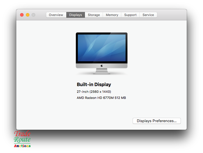 Apple iMAC | 27 INCH | Core i5 2.7GHz 4GB RAM 1TB HDD | All In One Desktop Computer