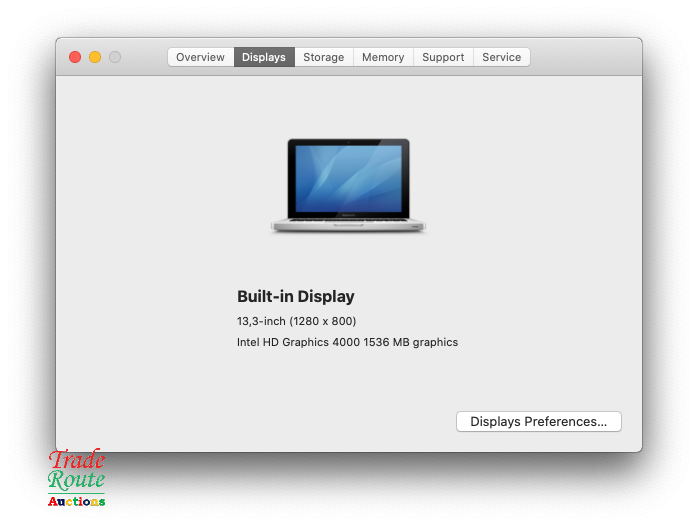 MacBook Pro 13.3-inch | Core i5 2.5GHz | 4GB RAM | 500GB HDD | MD101 | INTEL HD GRAPHICS