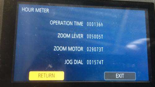 Panasonic AG-UX180 4K Professional Camcorder - 136 Hours on clock