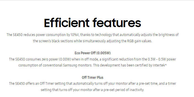 Samsung LS24E45KDSG 24` SE45 LED Monitor Display