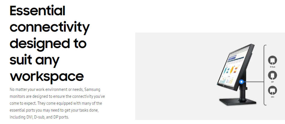 Samsung LS24E45KDSG 24` SE45 LED Monitor Display