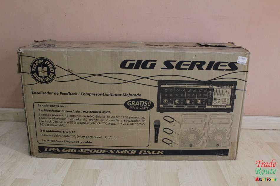TOPP PRO MUSIC GEAR GIG TPM 4200 FX MK II MIXER COMBO WITH 2 SPEAKERS  Power  200 W (2100W)