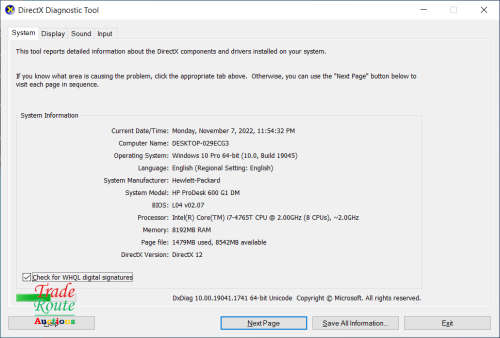HP ProDesk 600 G1 Desktop Mini Computer | Core i7 4765T 2.0Ghz | 8GB RAM | 500GB HDD
