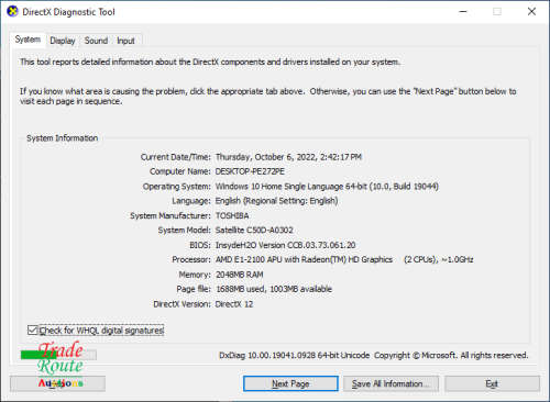 TOSHIBA SATELLITE C50D 15-INCH LAPTOP - 240GB SSD SOLID STATE DRIVE