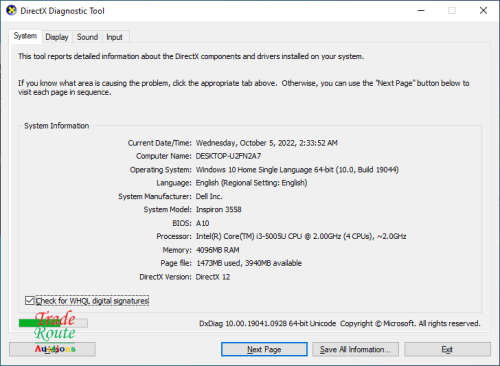 Dell INSPIRON 3558 15.6 INCH LAPTOP