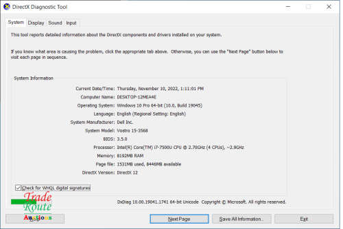 DELL VOSTRO 3568 15.6` LAPTOP | CORE i7 7500U 7th Gen 2.7GHz | 8GB RAM | 256GB SSD Read Description