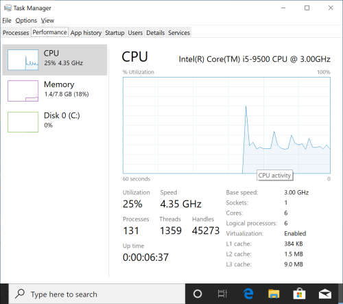 HP Prodesk 400 G6 MT Desktop Computer | Core i5 9500 9th Gen 3.0Ghz | 8GB RAM | 256GB HDD