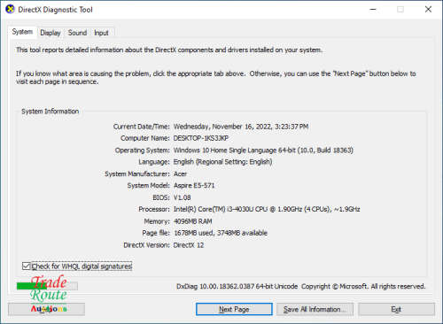 Acer Aspire E5-571 15.6 inch Laptop | CORE i3 4030U 4th Gen 1.9GHZ | 4GB RAM | 500GB HDD