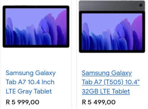 Samsung Galaxy Tab A7 Tablet  (32GB) LTE & WiFi - 10.4 Inch TouchScreen Tablet [ SM-T505N ]