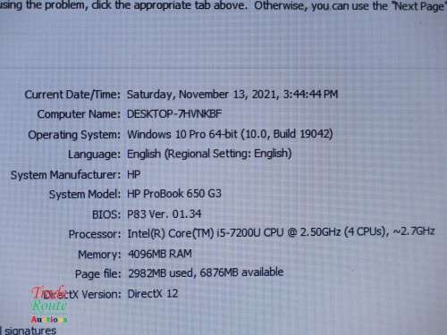 HP PROBOOK 650 G3 15.6Inch NOTEBOOK | CORE i5 7200U 7th Gen 2.50GHZ | 4GB RAM | 500GB HDD | LAPTOP