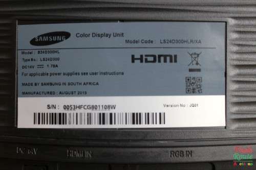 Samsung 24 inch Full HD Widescreen Monitor S24D300HL - HDMI/VGA Ports