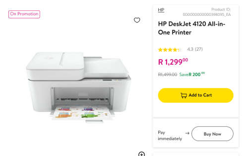HP Deskjet Plus 4120 Colour Printer