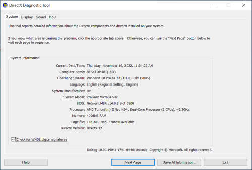 Hp ProLiant MicroServer | 4 Bays for HDD | AMD Turion II Neo N54L